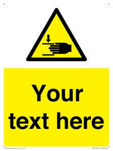 Custom warning crushing of hands